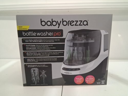 BabyBrezza Bottle Washer Pro 3-in-1 washer/sterilizer/dryer - holds 4 bottles - black/white (model: BRZ0103) image 8