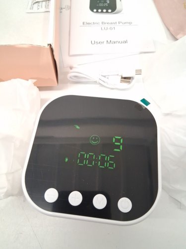 lulia double electric breast pump Breastfeeding Pump with 4 Modes & 9 Levels, Low Noise, Anti-Backflow & LED Display - white/clear (model: lu-01) image 6