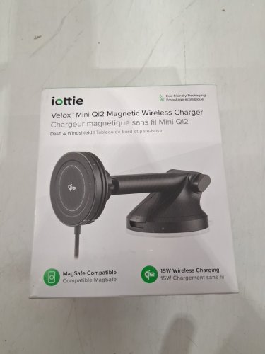 iOttie Velox Mini Qi2 Magnetic Wireless Phone Charger, Dash and Windshield Mount - BLACK (MODEL: VLXWCG213) image 2