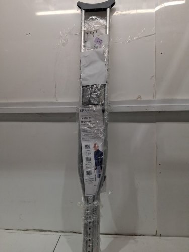 Adult bios adjustable aluminum crutches - Large for 5'10" - 6'6" - grey (model: 56035) image 2