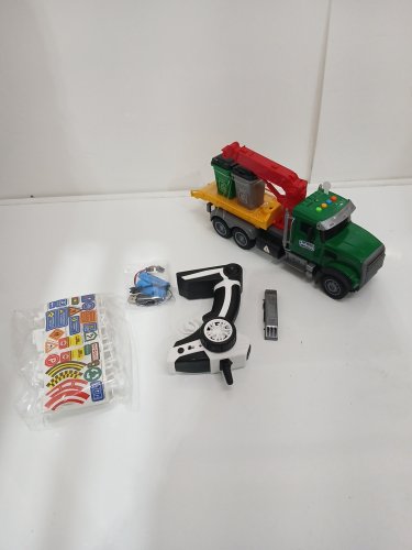 28PC REMOTE CONTROL GARBAGE TRUCK WITH 2 LOADER TRASH CANS, 4 CHANNEL RECYCLING TRUCK WITH LIGHTS & SOUNDS - 2.4GHZ - MULTICOLOUR (MODEL: YDL879-M7) image 2