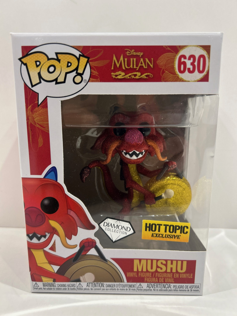 Funko pop! **diamond collection**hot topic exclusive** Disney mulan - mushu vinyl figure (#630) image 2
