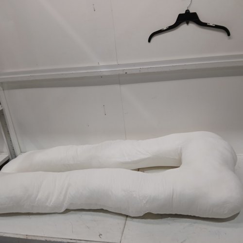Contoured U-Shaped Full Body Pillow for Pregnancy - 50" X 24" - White image 2