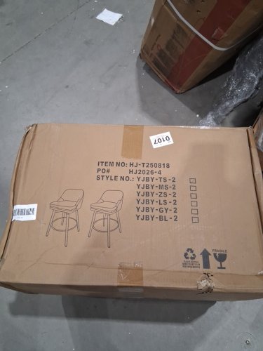 2PK kinmars Swivel Counter Height Bar Stools Set - 300LBS CAPACITY- SAND (MODEL: yjby-ts-2) image 2