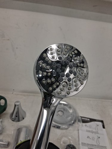 Moen Ronan Chrome Single-Handle Modern Tub & Shower Faucet with Round Handheld spray - Chrome (model: 82021) image 4