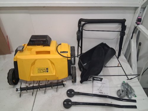 Cordless Lawn Dethatcher and Scarifier - Compatible with Dewalt 20V Battery - 15" Electric Brushless Dethatcher  - YELLOW/BLACK(MODEL: mfscr01) image 2