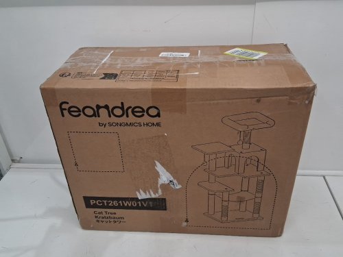 Feandrea Multi-Level Cat Tree Condo With Scratching Posts and Hammock - Medium - 17.7" x 13.8" x 44.1" - Light Grey (model: PCT261W01V1) image 2