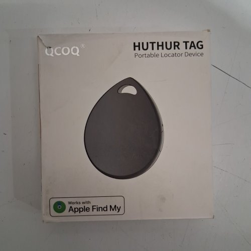 4pk QCOQ HUTHER Tag WITH Bluetooth Tracker, Works with Apple Find My (iOS Only) - BLACK image 2