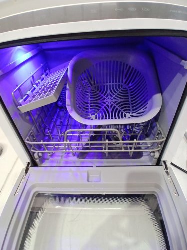 AIRMSEN Portable mini Countertop Dishwasher with LED DISPLAY - 5l water usage - black/white (model: tdqr03) image 7