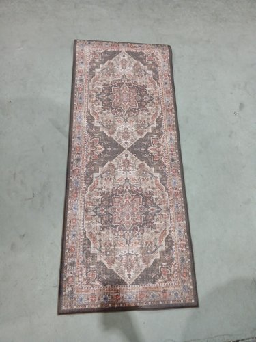 INDOOR RUNNER RUG RUBBER ENTRYWAY MAT - 2FT X 5FT - RED image 4