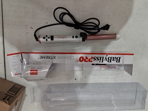top4ever 3-in-1 automatic rotating hair curler with 3 sizes replaceable barrels - rose gold.(model: sw01). image 4