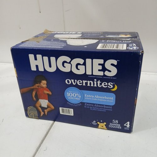 58PK HUGGIES OVERNITES DISPOSABLE DIAPERS - SIZE 4 (22-37LBS) - disney WINNIE THE POOH (model: 53598) image 2