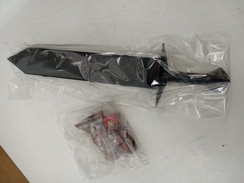 7PC D&D Dice Set with 3D Printed Sword Carrying Case - Red / Black image 4