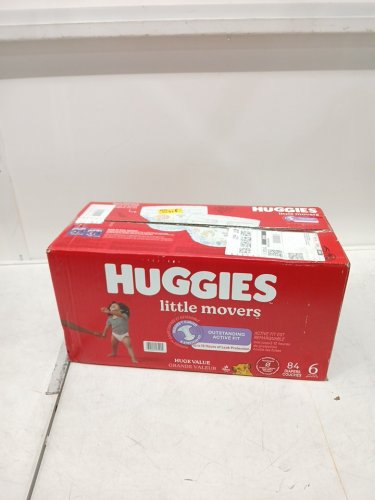 84PK HUGGIES LITTLE MOVERS DISPOSABLE BABY DIAPERS - SIZE 6 image 2