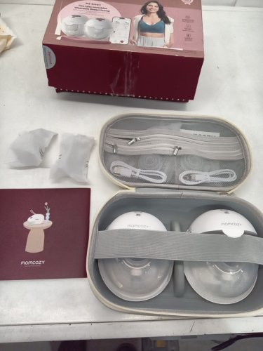momcozy m5 smart wearable breast pumps with app control - white (model: bp380) image 2