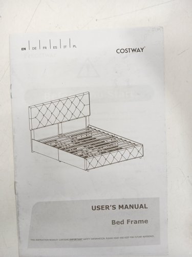 Costway Button Tufted Upholstered PU Leather Platform Bed with 4 Drawers and headboard - Queen - Black (Model: HU10176DK-Q) image 5