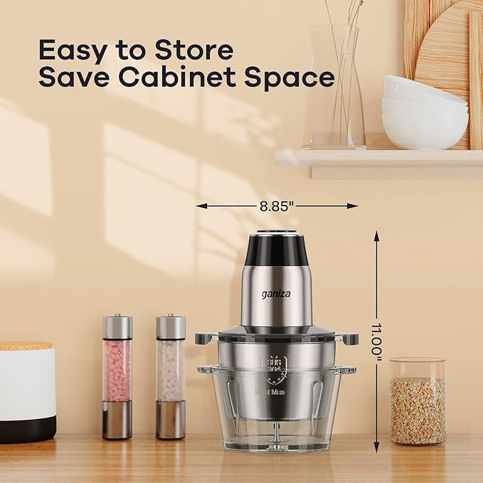 GANIZA Electric Chopper Food Processor with Meat Grinder & Veggie Chopper (model: GC10) image 2
