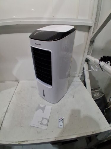 COSTWAY 3-SPEED PORTABLE EVAPORATIVE COOLING FAN WITH REMOTE AND ICE PACKS - 29" - WHITE (MODEL: EP23995/FL-1801R)) image 4