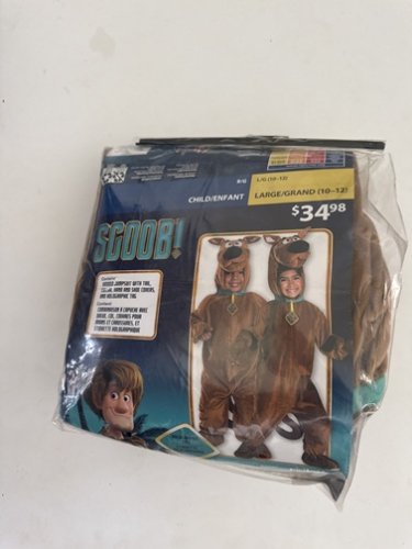 KIDS RUBIES SCOOBY-DOO COSTUME - LARGE (10/12) - BROWN (STYLE : 702294) image 2