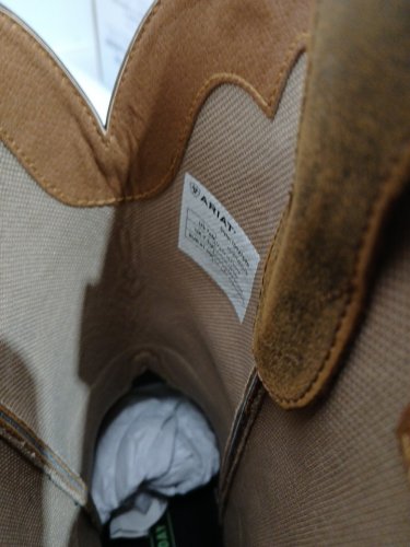 women's ARIAT Round Up Square Toe Work Boot - SIZE 10 -  Vintage Bomber BROWN (STYLE:10021620) image 5
