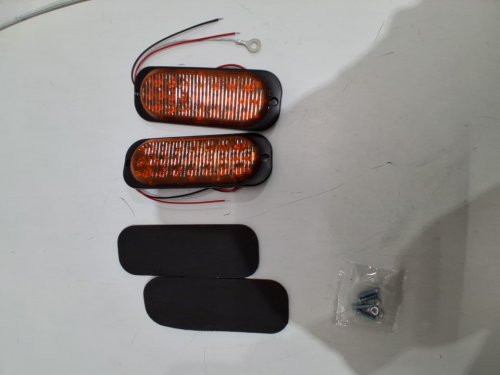 2PK at-haihan ALLUMINUM LED Brake Turn Signal Side Marker Tail Lights, - AMBER image 3