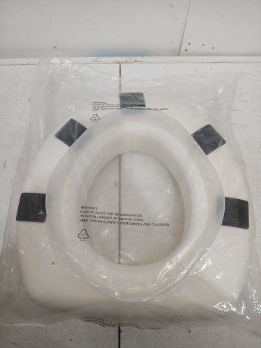 HEALTHSMART PORTABLE ELEVATED ROUND TOILET SEAT RISER WITH SLIP RESISTANT PADS - 5" RAISED - WHITE (MODEL: 522-1508-1901) image 2