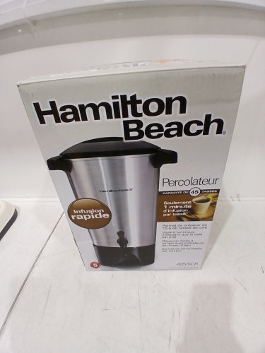 HAMILTON BEACH COFFEE URN - 45-CUP CAP - Silver (MODEL: 40515CR) image 2