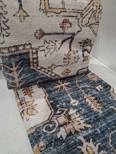 ZUNTKON Washable non slip Vintage Soft Area Rug - 7FT X 9FT - BLUE/MULTICOLOR image 4