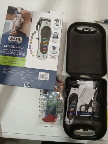 Wahl Color Pro Cord/Cordless Haircut and Beard Kit with 12 Attachment Guards - black/white (model: 1656565/3303) image 2