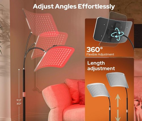 SUNKENET Red Light Therapy for Face and Body WITH 25W Infrared Red-Light Panel - 660nm - 850nm image 3