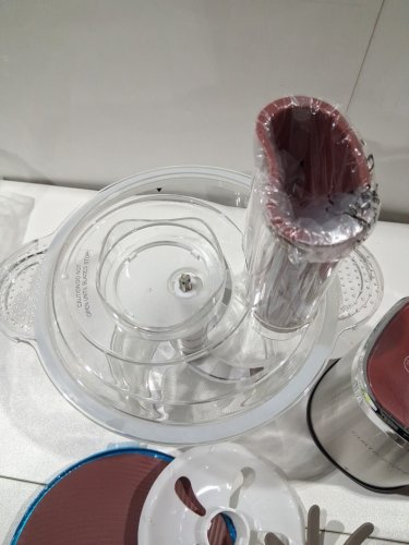 curtis stone digital glass bowl chop master - maroon/red (model: 105-504) image 4
