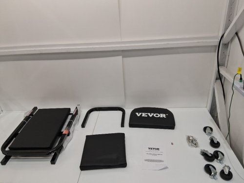2-IN-1 ROLLING FOLDING CAR eZ-CREEPER SEAT STEEL & VINYL - 450LB CAP - BLACK (model: mc 402z) image 3