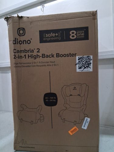 DIONO CAMBRIA 2 HIGH BACK AND BACKLESS BOOSTER SEAT - 40-120LBS - BLACK (MODEL: 31210-NA-01) image 2