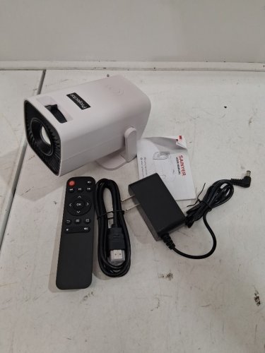 SAINYER MINI 4K Supported Full HD 1080P Portable Projector WITH 270° Rotation - Low Noise, Dual HiFi Speakers, HDMI/USB - WHITE (MODEL: Q100) image 3