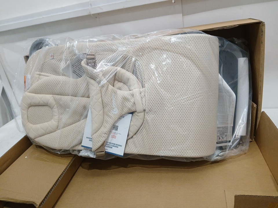 ergobaby evolve 3-in-1 adjustable bouncer seat/chair for newborns to toddlers - 20lbs capacity - cream mesh (model:  evlbnccrmmshna) image 5