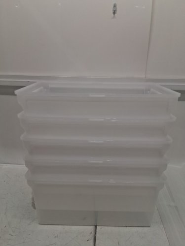 5PK IRIS SPLIT-LID FILE ORGANIZER, LETTER-SIZE - 4QT - PEARL (MODEL: FB-31) image 5