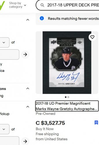 Signed Wayne Gretzky on card auto - 2017-18 UPPER DECK PREMIER MAGNIFICENT MARKS  MM-WG image 2