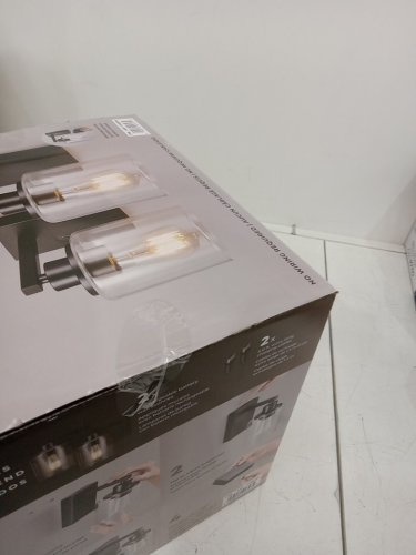 2pk Globe Electric Rechargeable Glass Wall Sconces - black - (model: 65000144/1938095)) image 4