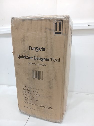 Funsicle QuickSet Inflatable Ring Top Outdoor Above Ground Pool with Pump - 12FT - Grey (Model: F1A01236A) image 3