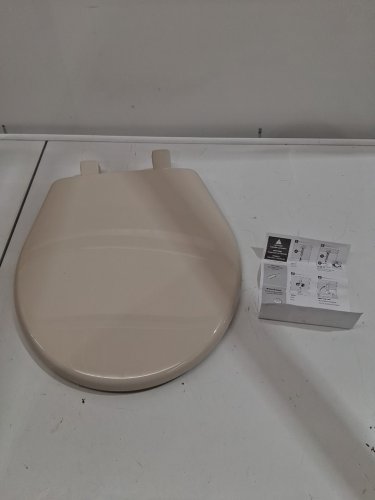 Bemis Economy Plastic Round Toilet Seat - 16.5" - Bone (MODEL: 730SLEC-006) image 2