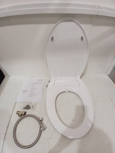 annwa NON-ELECTRIC bidet elongated toilet seat with Cleaning Dual Nozzle for Front & Rear Wash - white (style: PG303A-HPN) image 3