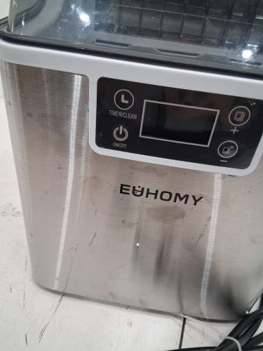 EUHOMY Ice Cube Maker Machine - 45Lbs/Day - Silver/Black (Model: IM004-CSI-CAEH / IM-FP) image 5