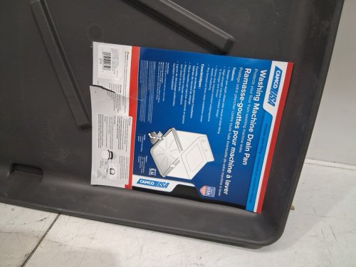 Camco Washing Machine Drain Pan with PVC Fitting - 29" x 33" - Graphite (MODEL: 20750) image 3