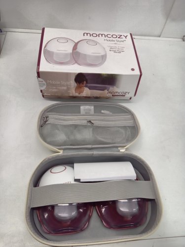 MOMCOZY MOBILE STYLE HANDS-FREE SLIM DOUBLE BREAST PUMP - COZY RED (MODEL: BP311) image 2