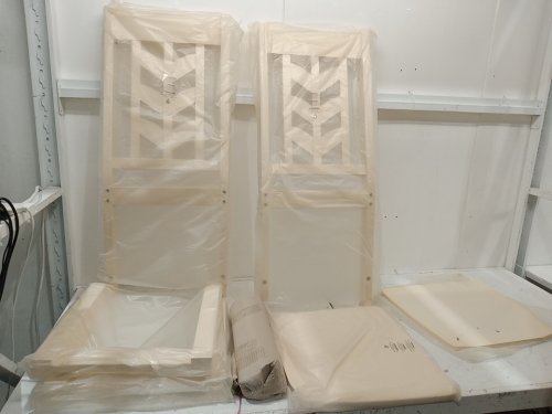 2pk costway rubber wood kitchen side dining chair set - 21" x 40" x 18" - white (model: kc57843wh) image 4