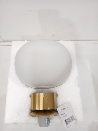 Topaz Light Wall Sconce - 10" x 9" x 9" - White/Gold (Model: TPZ-001) image 3