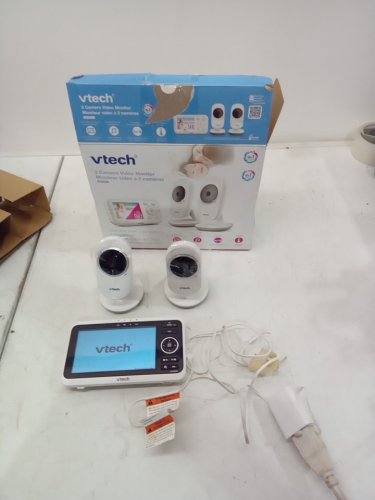 VTECH digital BABY MONITOR WITH 2 CAMERAS, AUTO NIGHT-VISION, 2-WAY AUDIO, TEMPERATURE - 2.8" LCD SCREEN - WHITE (MODEL: VM3252-2) image 2