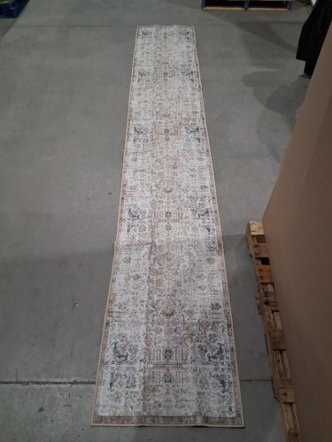 WASHABLE RUNNER RUG - 12FT X 2FT - BEIGE image 2