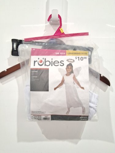 3PC GIRLS RUBIES ANGEL COSTUME - LARGE (10-12) - WHITE (STYLE: 887749) image 2