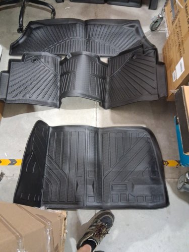 5pc honda odyssey 2008-2024 floor liner set weather proof - black image 2